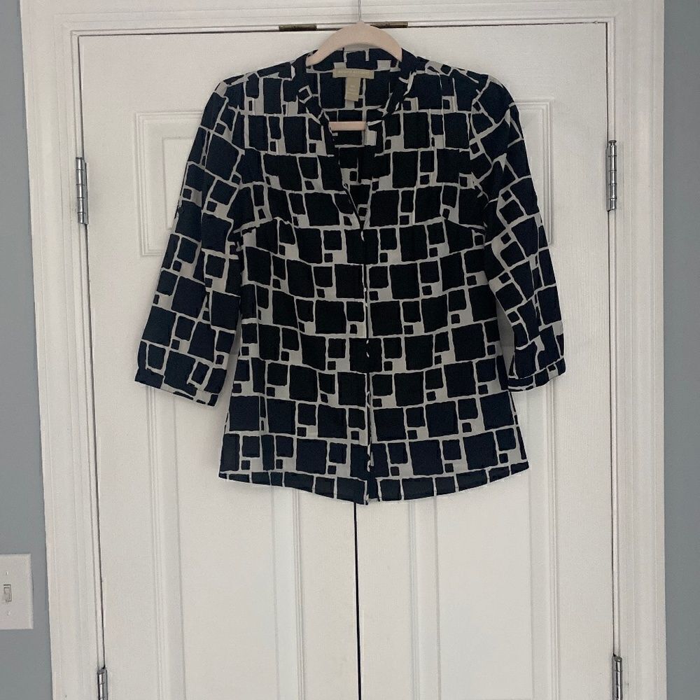 Banana Republic 3/4 sleeve button up blouse